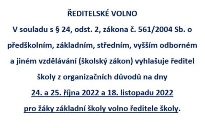 Ředitelské volno